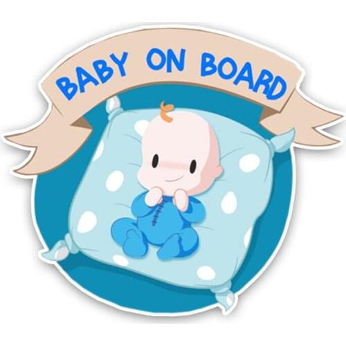 Creative and Cute Baby on Board Warning Car Stickers Pvc Personality Fashion Body Window Beautiful Waterproof Decal Decoration