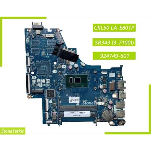 Best Value 924749-601 for HP Pavilion 15-BS Laptop Motherboard Perfectly CKL50 LA-E801P SR343 I3-7100U DDR3 100% Tested