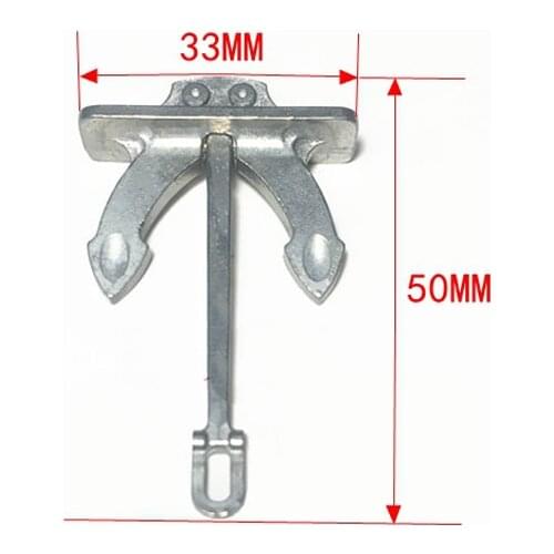 1PC 50x33mm Micro Metal Hols Anchors Mini Zine Marine Anchor Assembled Model DIY Spare Parts for RC Simulation Boat Accessories