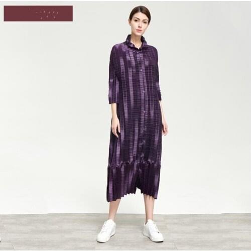 Miyake Folds Spring New Temperament Was Thin in the Long Section of the Micro-fat Wild Windbreaker Jijian