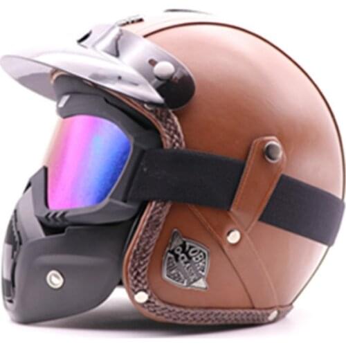 Motorcycle scooter Helmet 3/4 Open Face halmet motocros vintage casque Moto Casque Casco motocicleta Capacete for Harley helmet