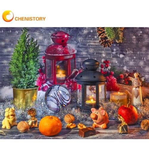 CHENISTORY Acrylic Painting By Numbers For Adults With Frame 60x75cm Christmas Modern Wall Art Picture By Numbers For Diy Gift