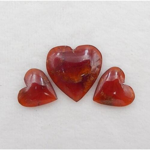 On sale!!3pcs Natural Gemstone Garnet necklace pendant Cabochons,Popular jewelry 28x27x5mm,20x20x5mm,15g