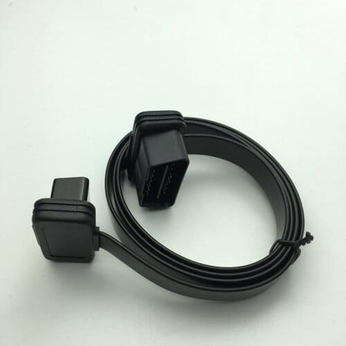 1M Flat Thin As Noodle Cable OBD OBD2 OBDII 16Pin Male to Female Diagnostic Tool ELM 327 Extension Connector Cables