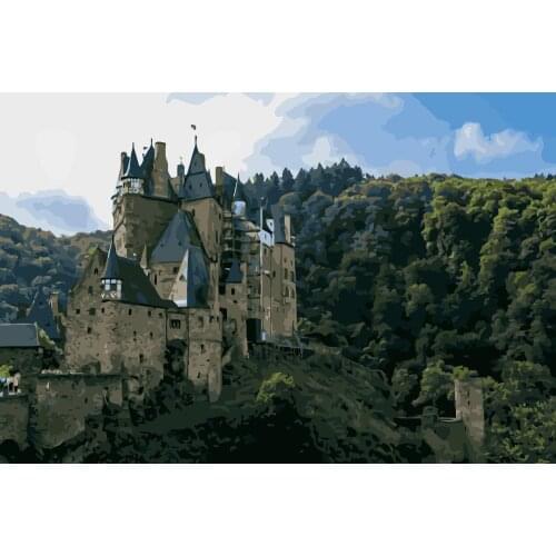 PX-37 Erzburg Germany landscape painting coloring by numbers digital Hand-painted canvas painting for home decor