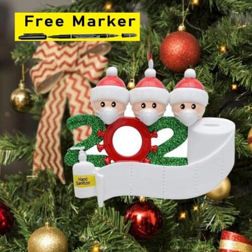 Christmas Accessories 2020 Christmas Birthdays Party Decoration Gift Cute Doll With Mask Family Christmas Tree Hanging Pendant