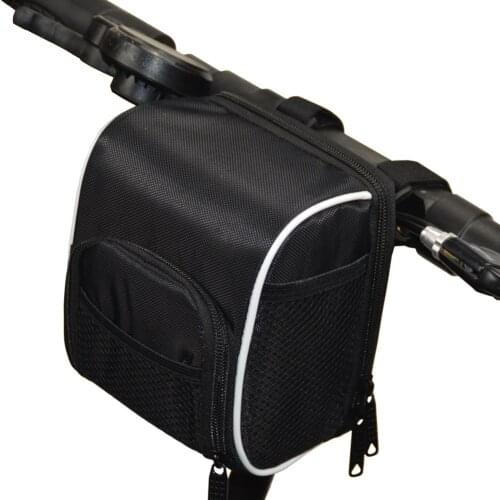 MTB Bike Handlebar Bag with Rain Cover for MTB Road Bicycle Electric Scooter Folding Bike Polyester Pannier Pouch