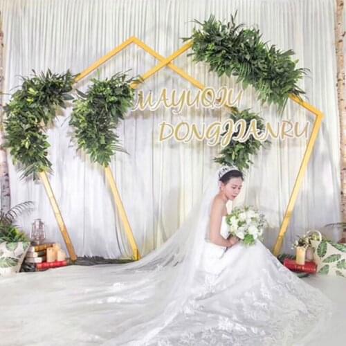 Wedding Arch Metal Hexagonal Backdrop Flower Stand Geometric Home Party Decoration