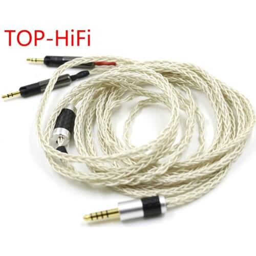 TOP-HiFi 2.5/3.5/4.4mm Balanced UP-OCC 7n Single Crystal Copper Earphone Upgrade Cable for ATH-R70X R70X Headphones