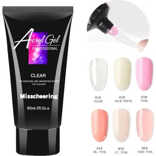 60ml Crystal Extend UV Nail Gel Extension Builder Quick Building Nail Art Tips Extend Camouflage UV Builder Gel