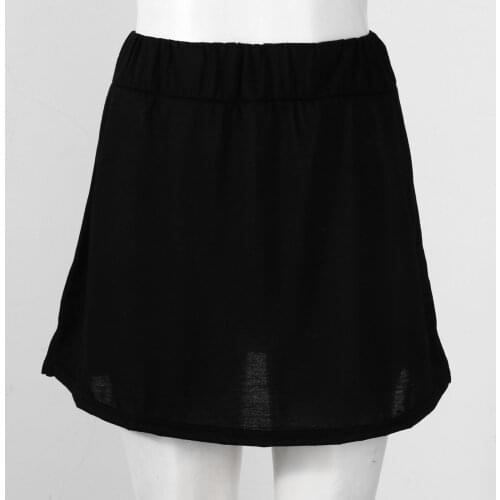 Women Solid Color Petticoat Side Split Fake Hem Underskirt A-Line Flare Folding Sweater Bottoming Skirt Fashion Half Slip Dress