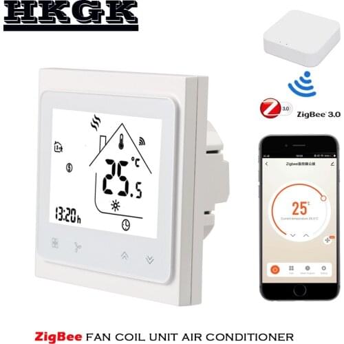 Zigbee heating&cooling thermostat with weekly programming, 2p 4p thermostat, control the thermostat via Alexa Google voice