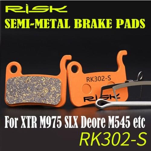2 PAIRS SEMI METALLIC BICYCLE DISC BRAKE PADS suit For XTR M975,M966 Hone M601,SLX M665,LX 585,Deore M545,M535 FREE SHIPPING
