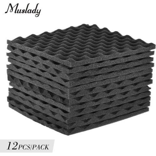 24 Pack Studio Acoustic Foams Panels Sound Insulation Foam 30 * 30cm/ 12 * 12in Sound-absorbing cotton Soundproofing Foam