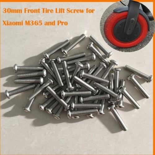 30mm Front Tire Lift Metal Screw Hexagon Socket Round Head Stainless Steel Screw for Xiaomi M365/Pro Electric Scooter Accessory