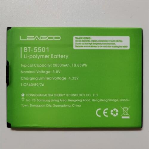 100% Original New BT-5501 2850mAh Battery For LEAGOO M 9 M9 BT5501 Mobile Phone Smart Phone Parts Bateria Batterie Baterij