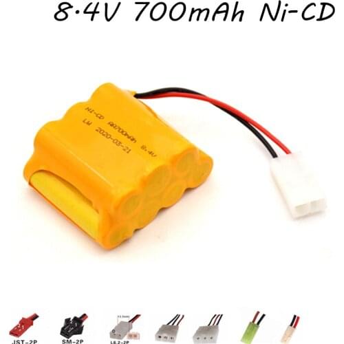 Upgrade 8.4V 700mAh NICD Battery for RC toy Car Boat Trucks Trains Model AA Ni-CD 8.4v Battery Pack 1PCS