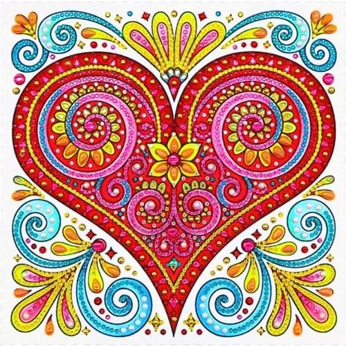 5D DIY Diamond Painting Love Heart Diagram Square Diamond Embroidery Cross Stitch Rhinestone Full Mosaic Home Decoration Gift