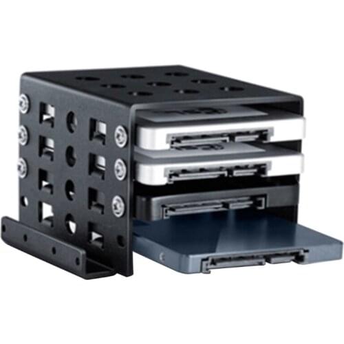 Aluminium Alloy Hard Disk Bay For Placing 4-Layer 2.5-Inch HDD/SSD Hard Disk Chassis Hard Disk Bay Black