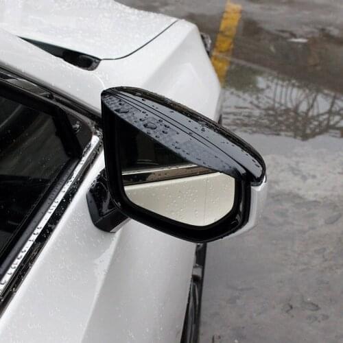 QHCP Carbon Fiber Look Car Side Rear View Mirror Rain Eyebrow Visor Sun Shade Shield Cover Fit For Lexus ES200 260 300H 18 19 20