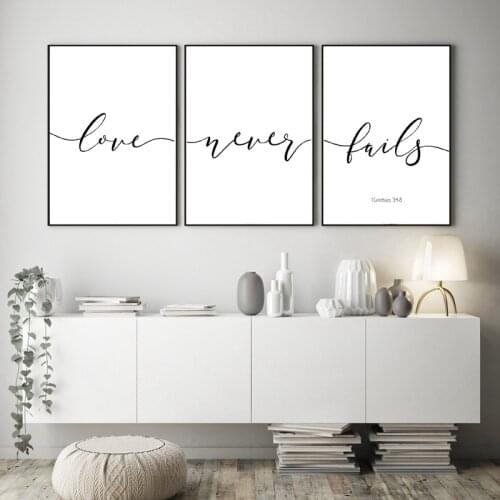Bible Verses Typography Christian Wall Art Canvas Painting Inspirational Quotes Posters And Prints Wall Pictures Home Room Decor