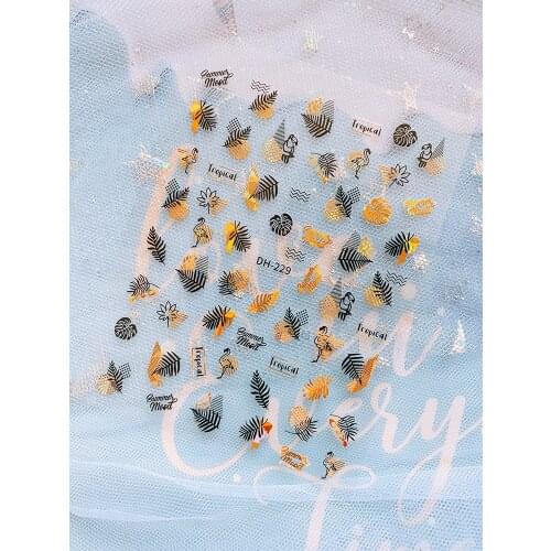 Glitter Nail Sliders 2021 Laser Gold Foil for Manicure Design Nails Decorations Tips for Nails Accessories Stickers and Decals