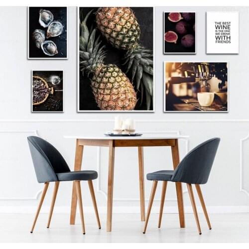 Blueberry Pie Fig Coffee Painting Food Kitchen Poster Wall Art Canvas Print Decorative Picture Modern Dining Room Decoration