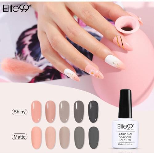 Elite99 10ml Pure Color Gel Nail Polish Violet Flower Tour Sunset Series Gel Polish UV LED Top Base Coat For Nails Art Manicure