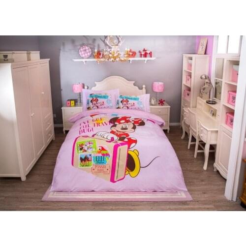 Minnie Mouse Frozen Elsa Bedding Sets Twin Queen Disney Princess Cotton Duvet cover Girl Kids Bed Linens Cartoon Home Textiles
