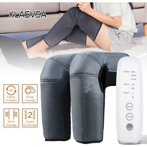 Leg Air Compression Massager Heated for Thigh Knee and Calf Circulation 3 Intensities 2 Modes 2 Temperatures Massage Relaxation