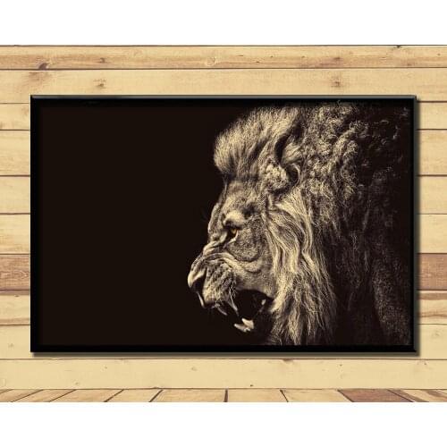 Lion King Of Animal Ferocious (10) Wall Posters Prints Silk Art Painting For Home Wall Bedroom Decor