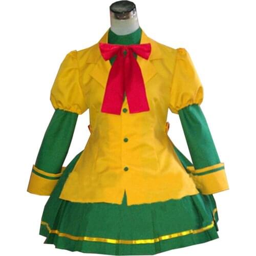 2018 Kamikaze Kaitou Jeanne JoanofArc Cosplay Costume Fashion Uniform Dark Green Dress