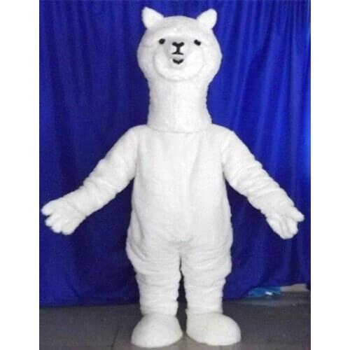 Halloween Alpaca Mascot Costume Suit Advertising Animal Sheep Cosplay Party Game Adult Outfit Outdoor Fancy Dress