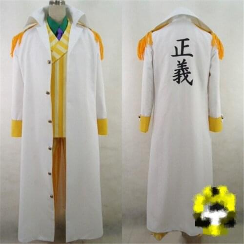 Anime One Piece Cosplay Costume Borsalino Cosplay Admiral Uniform Suit Set Outfit Halloween Chrismas Carvinal Party Costume