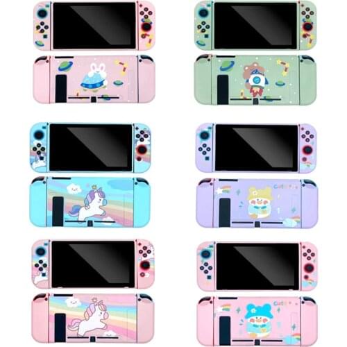 Cute Soft TPU Skin Protective Case for Nintendo Switch Game Console NS Joy-Con Controller Protection Back Housing Shell Cover