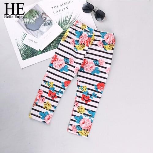 HE Hello Enjoy Summer Baby Girl Pants Kids Leggings Soft Printing Girls Skinny Pants Trousers Children Trousers Clothes Kids