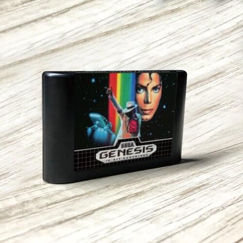 Michael Jacksons Moonwalker - USA Label Flashkit MD Electroless Gold PCB Card for Sega Genesis Megadrive Video Game Console