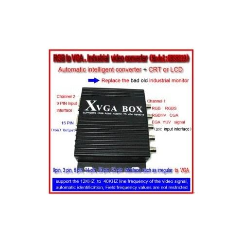 MDA/CGA/EGA/RGB/RGBSog/RGBS/RGBHV/YPbPr/YUV to VGA ,CNC or Industrial device use Video Converter
