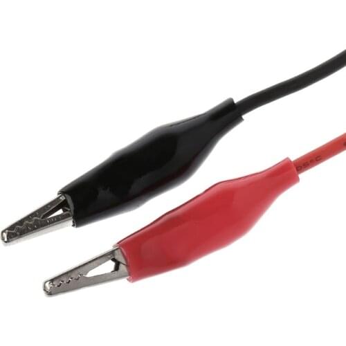 Copper Alligator Clips with Wire Female USB Connector Test Leads Crocodile Clamp