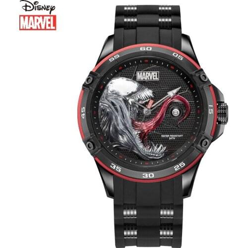 Disney Marvel Real mens Watch Venom waterproof quartz watch trend casual multifunctional mens watch