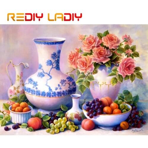 DIY Beaded Embroidery Kit Rose & Vase Needlework High Quality Beads Partial Crystal Beaded Cross Stitch Hobby & Crafts Beadwork