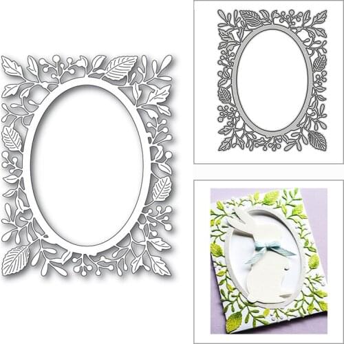 New Delicate Leafy Oval Frame 2020 Metal Cutting Dies for DIY Scrapbooking and Card Making Decorative Embossing Craft No Stamps