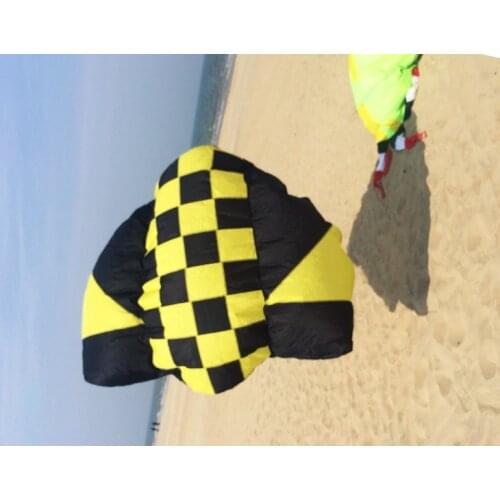 Soft new large quad line stunt kite parachute cerf volant paragliding paraglider umbrella windsock soft kites flying beach bar