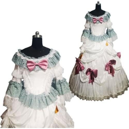 New Woman Vintage Costumes 18th Duchess Retro medieval Renaissance Reenactment Theatre Civil war Victorian dress D-740