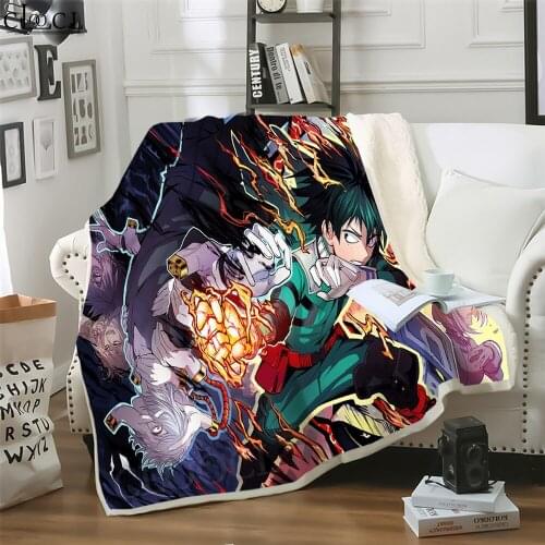 Autumn Blanket Anime My Hero Academia Printed Throw Blankets for Beds Fashion Teenager Home Decoration Thicken Quilt