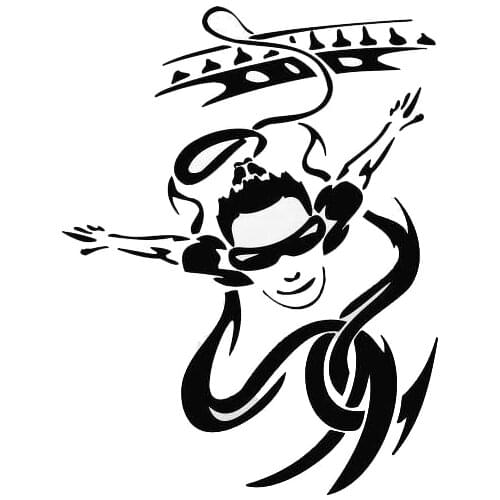 10*13CM Skydiving Parachute Extreme Sports Car Stickers Personalized Vinyl Reflective Decals Black/Silver C7-0695