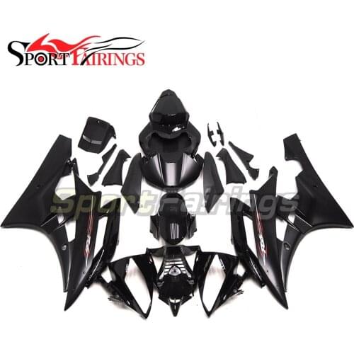 Injection Plastics ABS Motorcycle Full Fairing Kit For Yamaha YZF600 R6 06 07 2006 2007 Bodywork Cowling Gloss Black Sportbikes