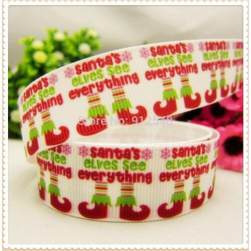 XW71226,22mm Christmas Series Printed grosgrain ribbon,DIY handmade materials,headwear accessories,wedding gift wrap