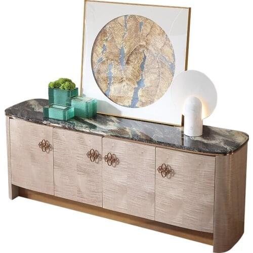 Postmodern solid wood TV cabinet light luxury living room simple large capacity storage cabinet floor cabinet