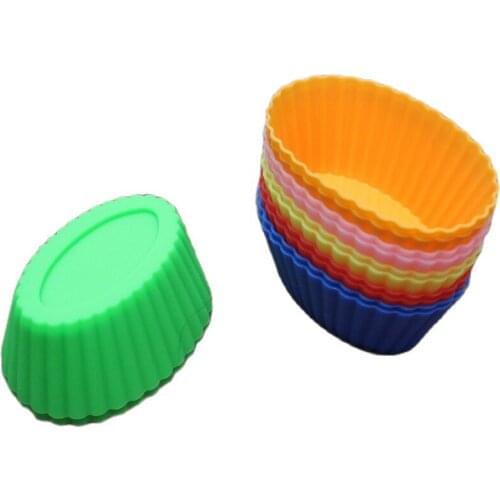 Silicone Ellipse Shape Cake Cup Bakeware Muffin Mold Jelly Pullding Modelling Kitchen Cooking Tools Cake Decorating Mould D712